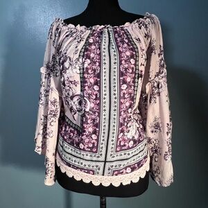 Coco + Jaimeson Floral boho blouse